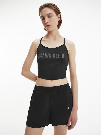 Calvin Klein Ruhák HU679231 | Calvin Klein Cropped Gym Női Trikó Fekete